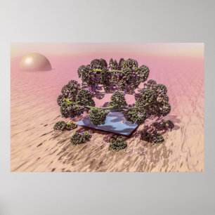 Planet Mars. Morgendämmerung. Poster