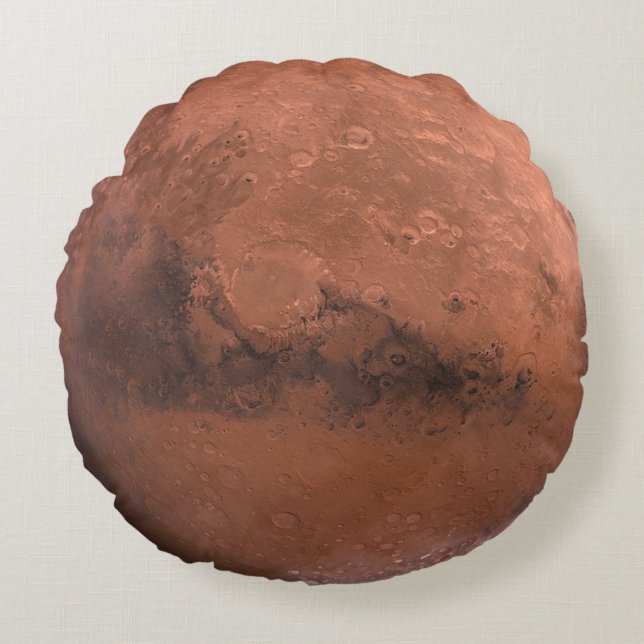 Planet Mars Runde Kissen (Vorderseite)