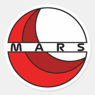 PLANET-MARS RUNDER AUFKLEBER