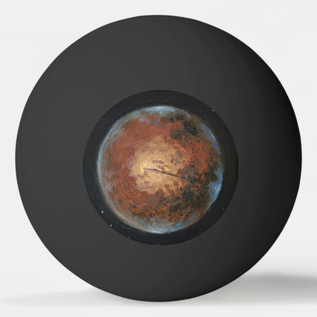 Planet-Mars Tischtennisball (Vorderseite)