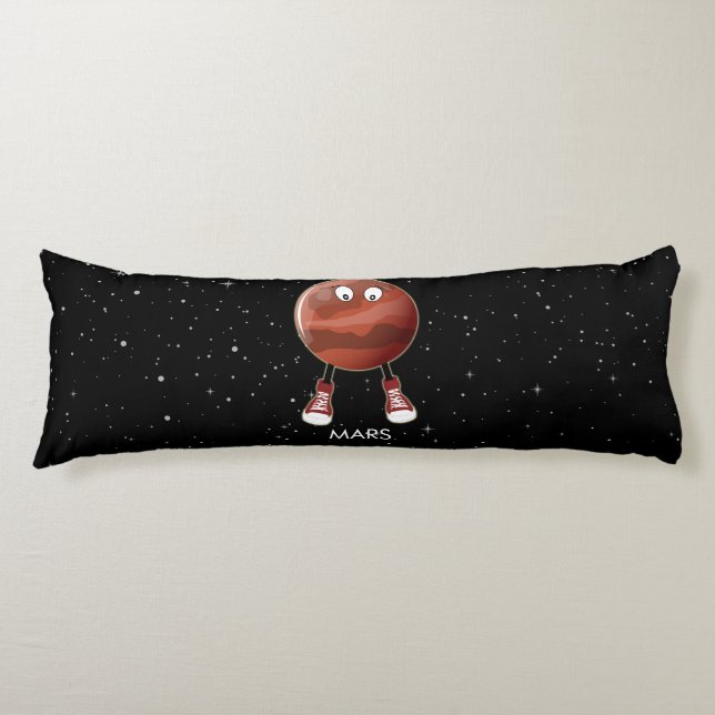 Planet Mars und Sterne Seitenschläferkissen (Vorderseite)