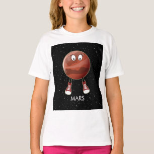 Planet Mars und Sterne T-Shirt