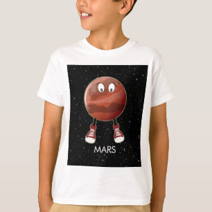 Planet Mars und Sterne T-Shirt