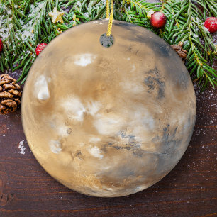 Planet Mars Weihnachtsbaum Keramik Ornament