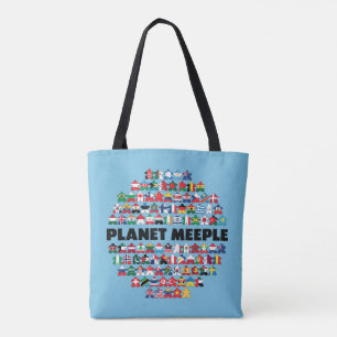 Planet Meeple, Schwarzer Text, Tasche