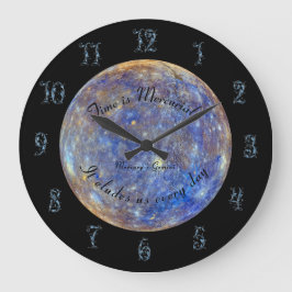 Planet Mercury Astronomy Gemini Acrylic Wall Clock Große Wanduhr