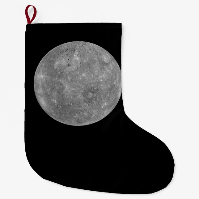 Planet Mercury Großer Weihnachtsstrumpf (Vorderseite)