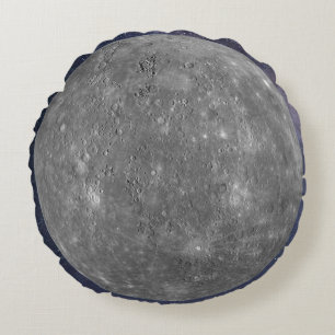 Planet Mercury Rundes Kissen