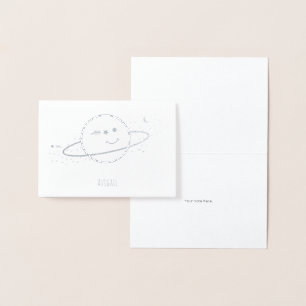 Planet Name Stationery Folienkarte