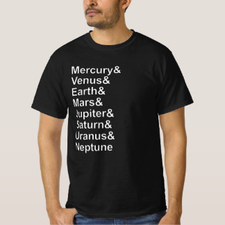 Planet Names Ampersand - Solaranlagen T-Shirt