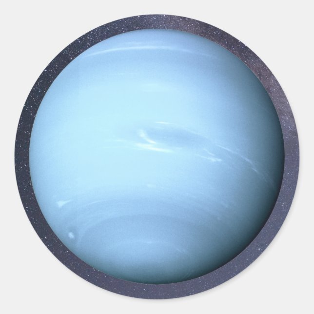 Planet Neptune Classic Round Sticker (Vorderseite)