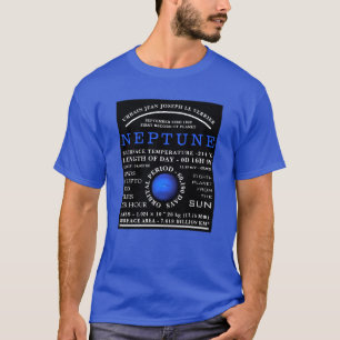 Planet Neptune Detaillierte Astronomie T-Shirt