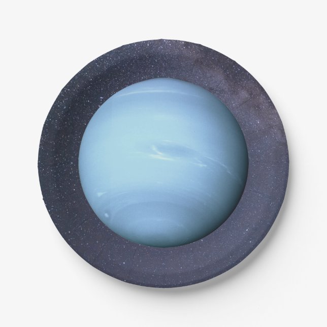 Planet Neptune Papierplatte Pappteller (Vorderseite)