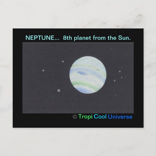 Planet NEPTUNE Postkarte (Vorderseite)