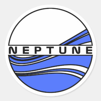 PLANET NEPTUNE RUNDER AUFKLEBER