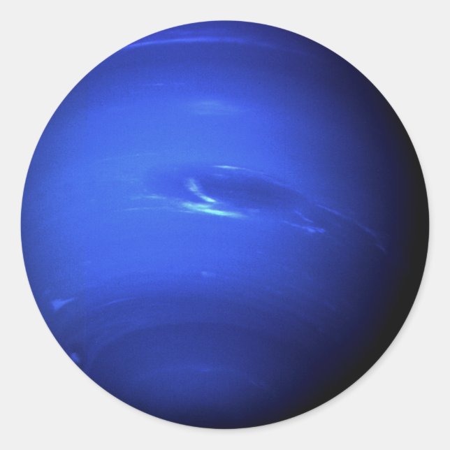 PLANET NEPTUNE (Sonnensystem) ~ Runder Aufkleber (Vorderseite)