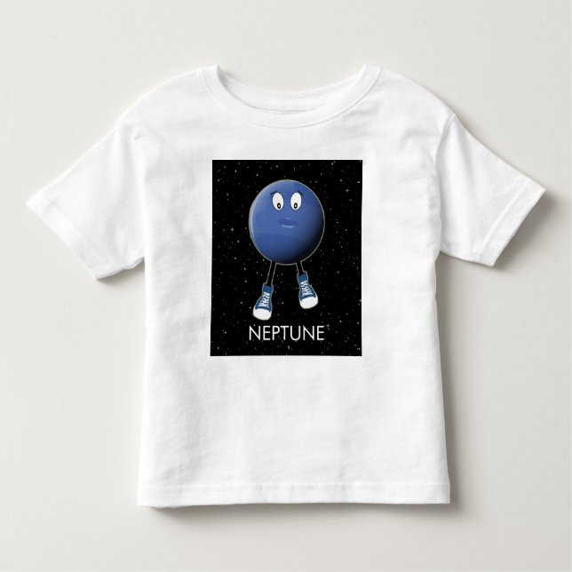 Planet Neptune & Stars Kleinkind T-shirt (Vorderseite)
