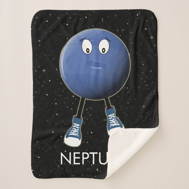 Planet Neptune & Stars Sherpadecke (Vorderseite)