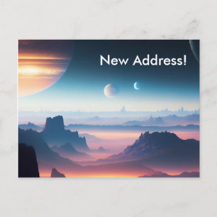 Planet Oberfläche Planet Monde Neue Adresse Postkarte
