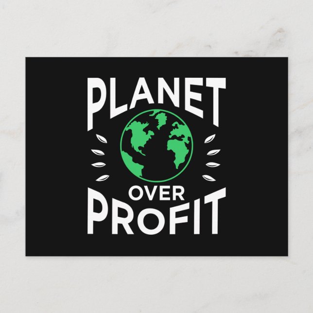 PLanet over Profit rettete unseren Planeten zu sch Postkarte (Vorderseite)