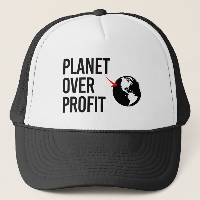 Planet-over-Profit Truckerkappe (Vorderseite)