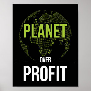 Planet over Profit - Umweltschutz Poster