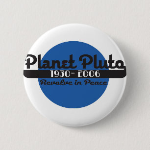 Planet Pluto Button