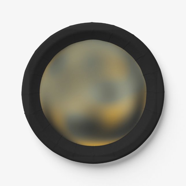 Planet-Pluto-Papier-Teller Pappteller (Vorderseite)