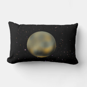 Planet Pluto Starry Sky Lumbar Pillow Lendenkissen