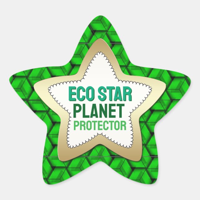 Planet Protector Eco Stern Sticker (Vorderseite)