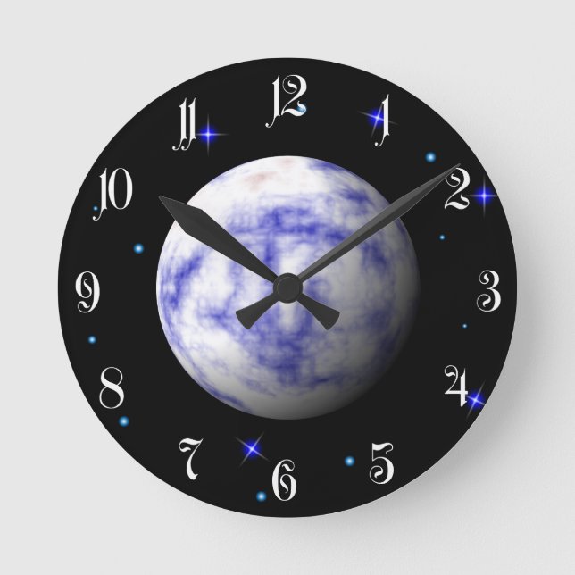 Planet Runde Wanduhr (Vorderseite)