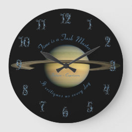 Planet Saturn Astronomie Capricorn New Age Große Wanduhr