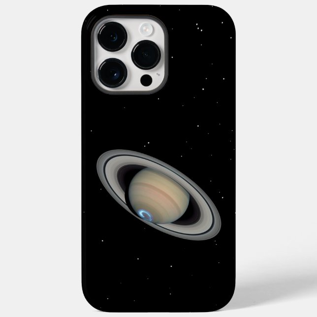 Planet Saturn Aurora und Rings Starry Sky Case-Mate iPhone Hülle (Rückseite)