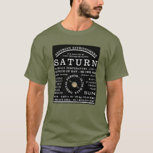 Planet Saturn Detaillierte Astronomie T-Shirt