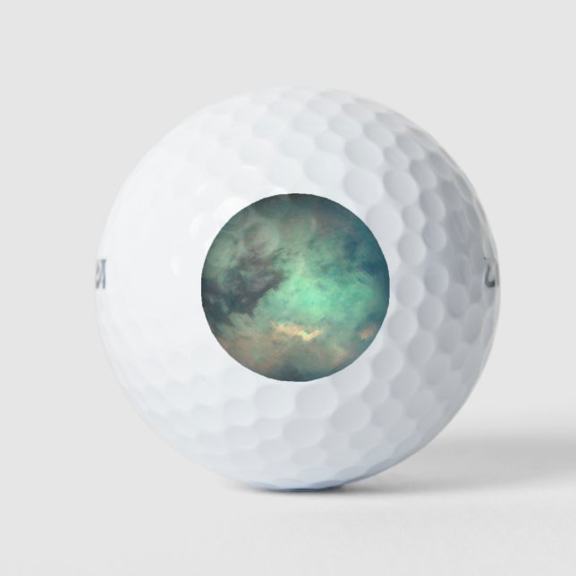 Planet Saturn Mondtian Golfball (Vorderseite)