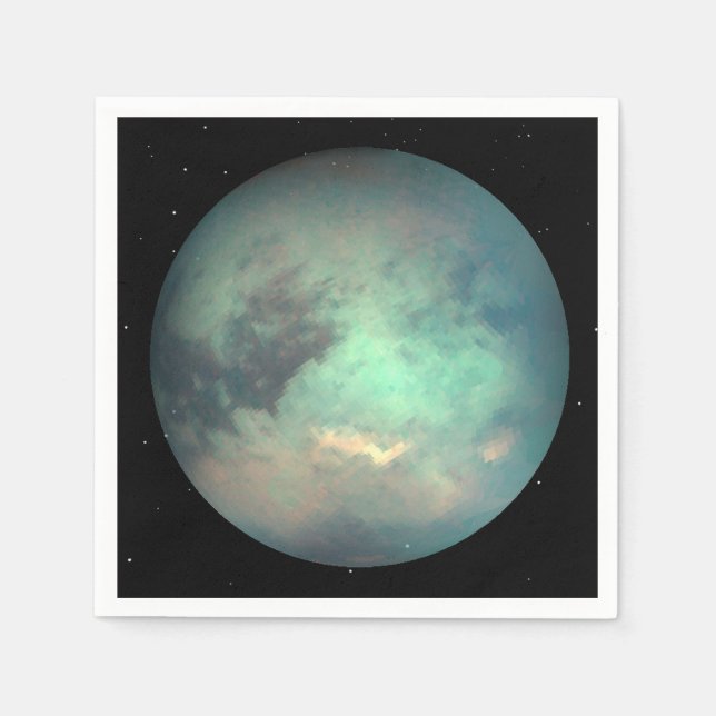 Planet Saturn Mondtian Serviette (Vorderseite)