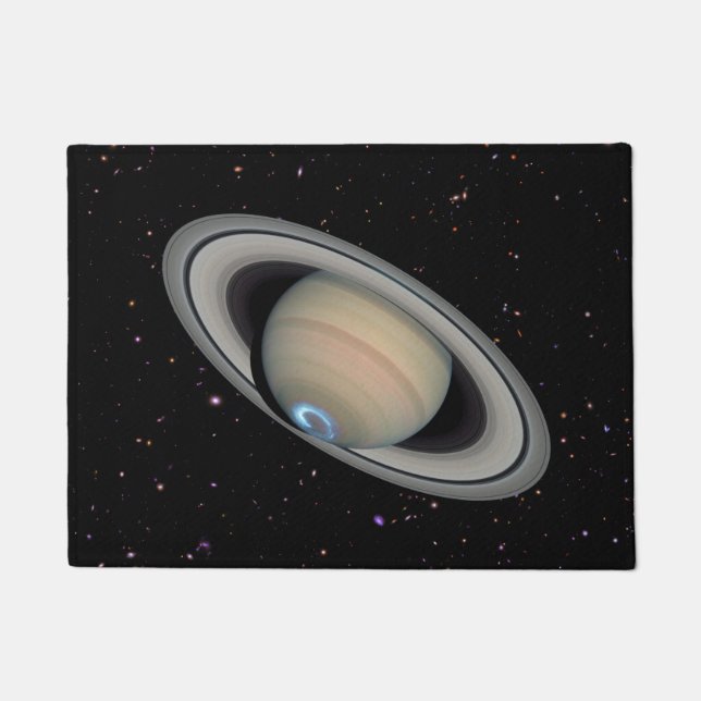 Planet Saturn Starry Sky Fußmatte (Vorderseite)