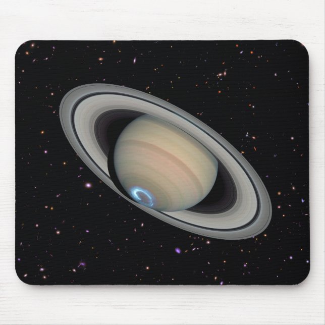 Planet Saturn Starry Sky Mousepad (Vorne)