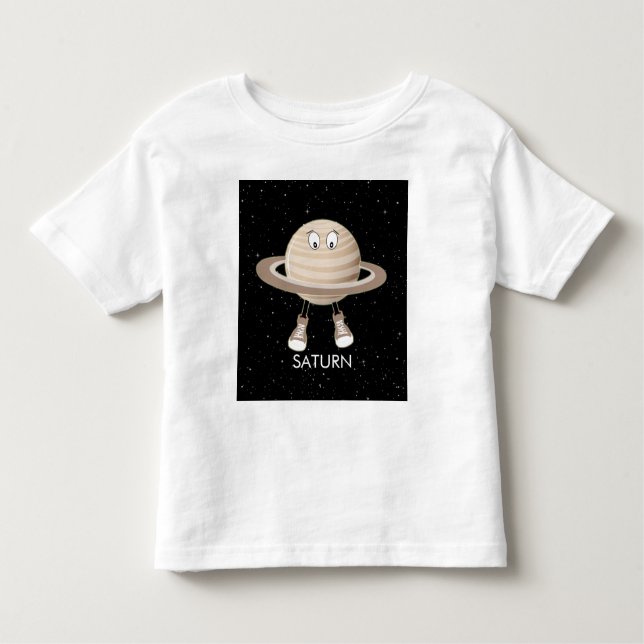 Planet Saturn und Sterne Kleinkind T-shirt (Vorderseite)