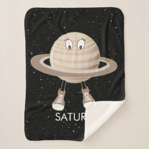 Planet Saturn und Sterne Sherpadecke