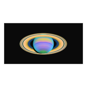 Planet Saturns Rings in ultraviolettem Licht Fotodruck