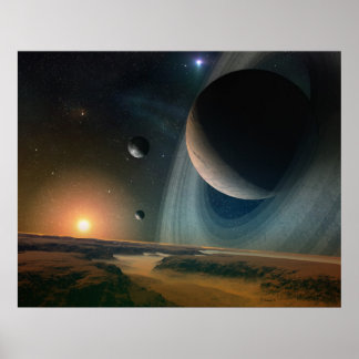 Planet scape - Art Printing Poster
