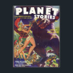 Planet Science Postkarte<br><div class="desc">Versenden Sie Postkartengrüße an Freunde auf diesem phantastischen,  klassischen Pulp-Science Fiction-Bild aus den 1920er,  1930er,  1940er und 1950er Jahren!</div>