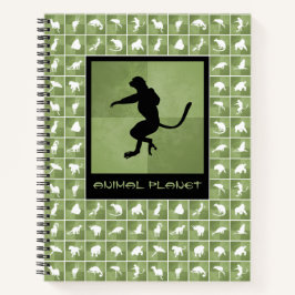 Planet sifaka lemur Primat grün Notizbuch