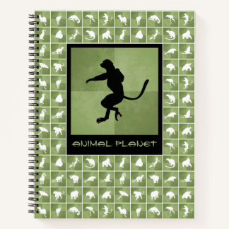 Planet sifaka lemur Primat grün Notizbuch