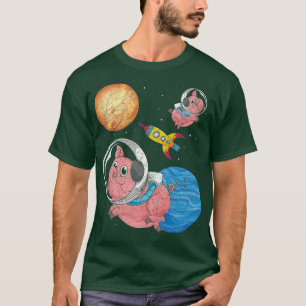 Planet Space Travel Rocket Farm Tier Bauer Astr T-Shirt