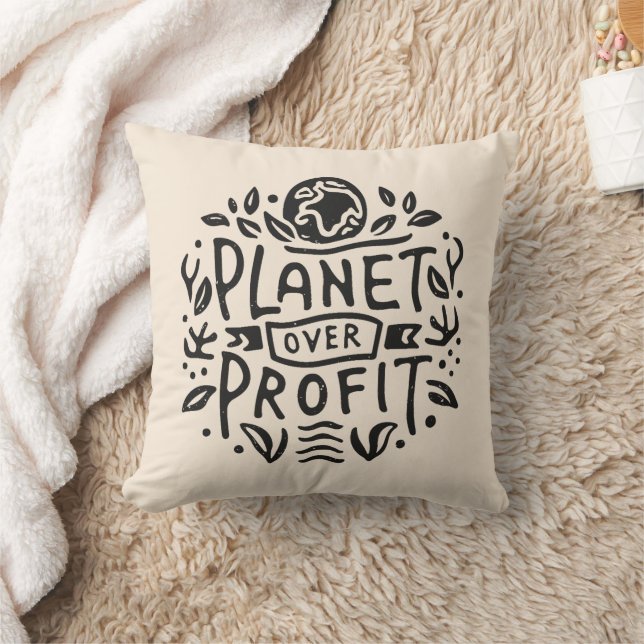 Planet über Gewinn Kissen (Decke)