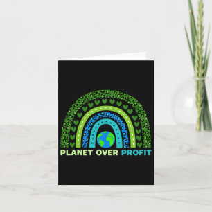 Planet über Profit Earth Day Umweltrainbow Karte