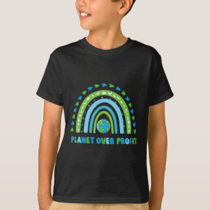 Planet über Profit Earth Day Umweltrainbow T-Shirt