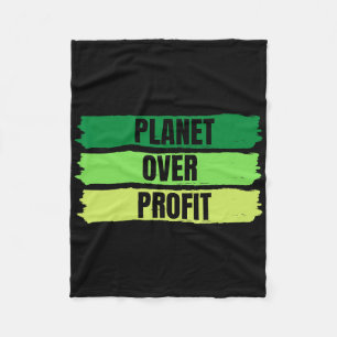 Planet über Profit Earth Day Vintag Fleecedecke